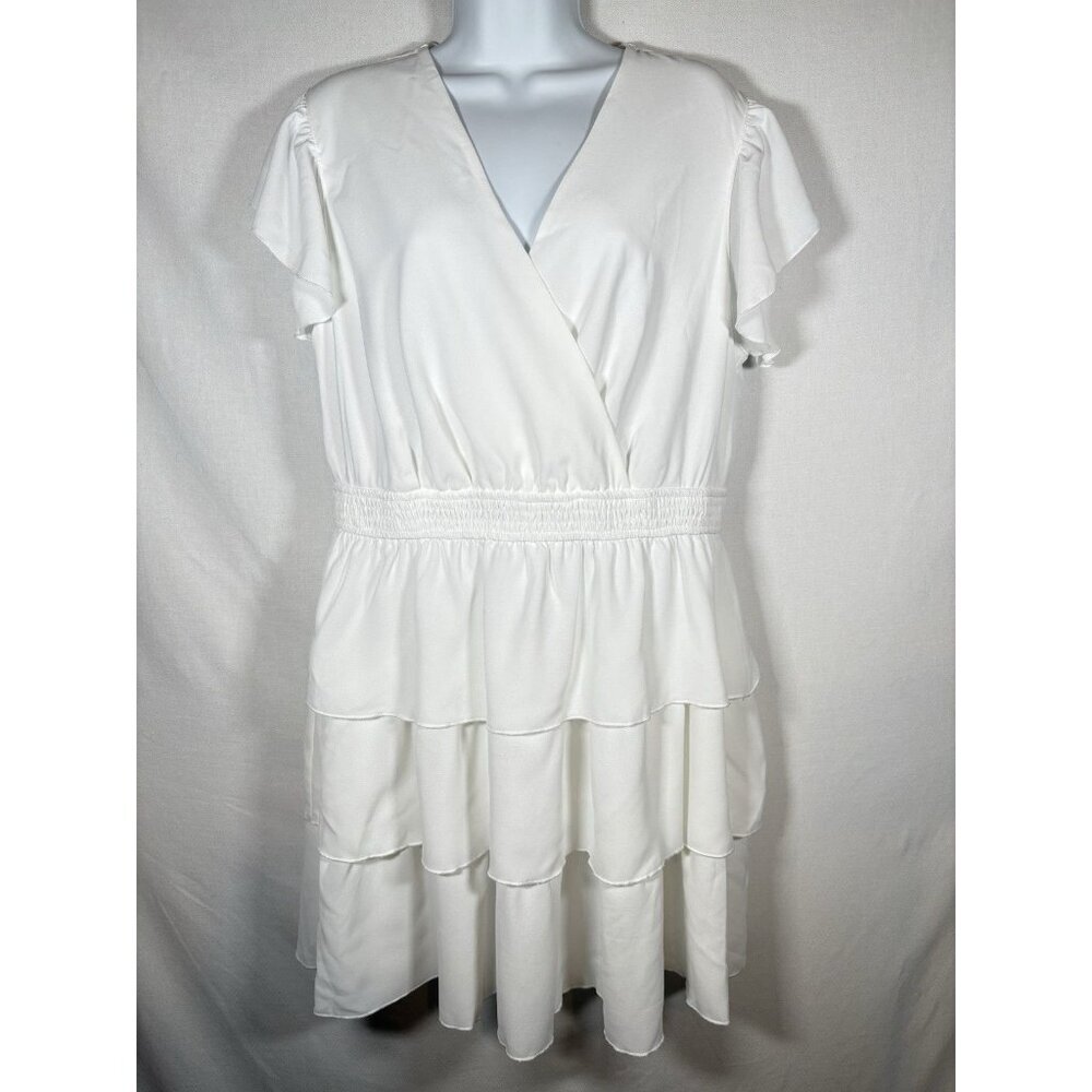 NWT Byinns A-line Dress Bride Wedding Shower‎ Wrap Top Ruffles Size XL